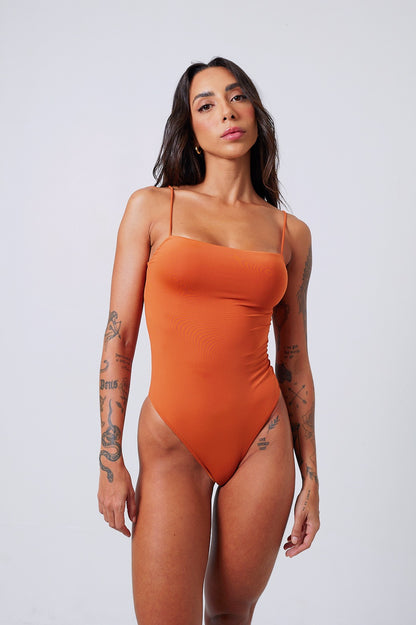 Vestido Lahaina Degradê + Body Terracota
