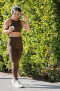 Conjunto Cropped + Legging Coffee