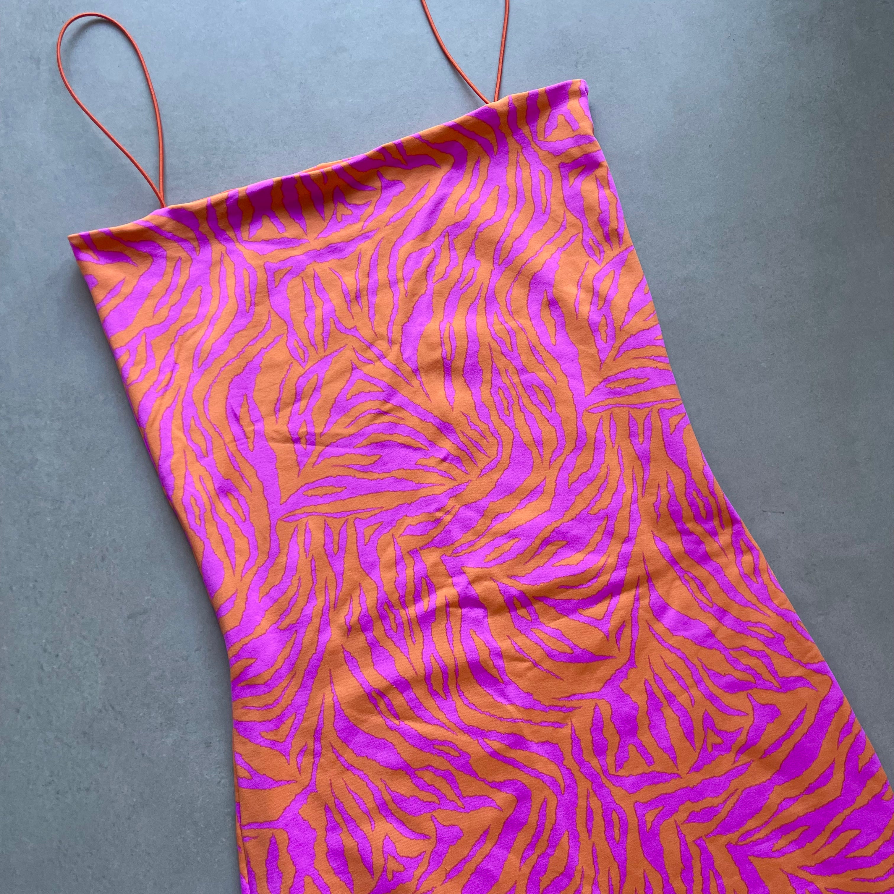 Vestido Tiffany Orange Zebra