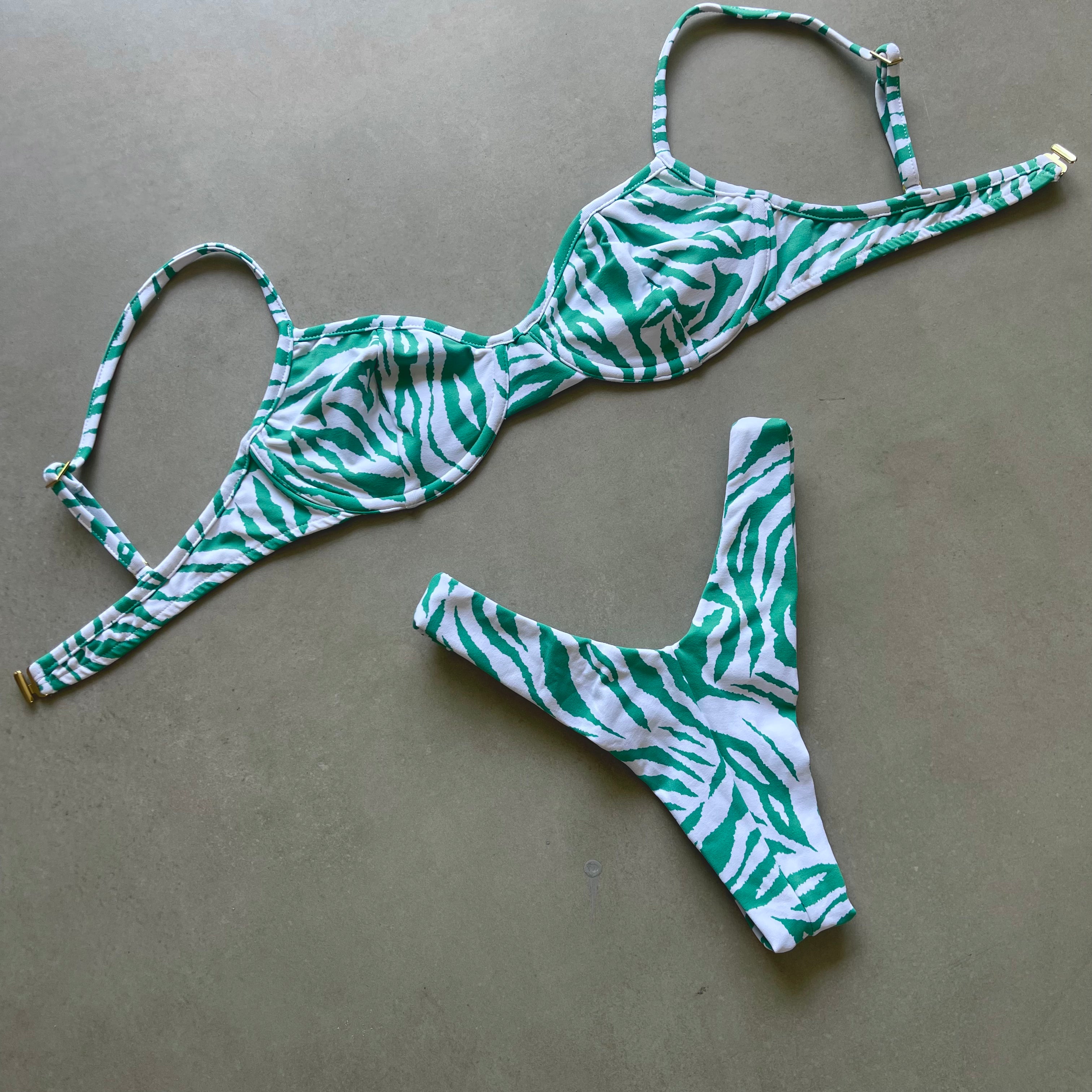 Bottom Frida Green Zebra