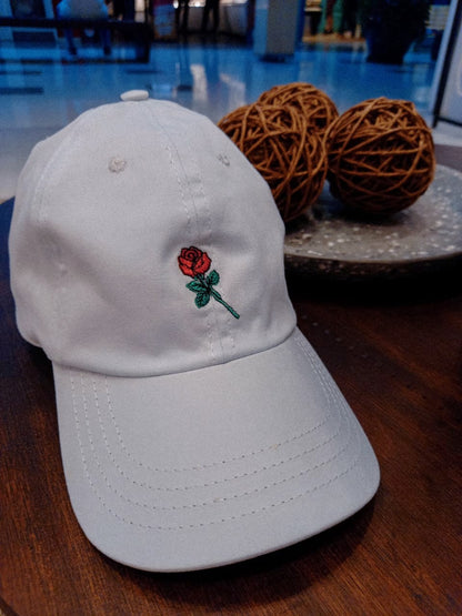 white rose cap