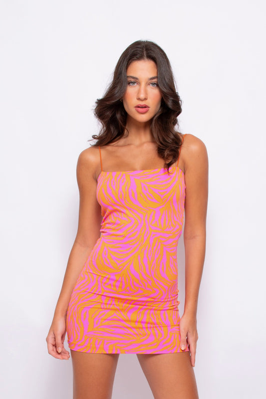 Tiffany Orange Zebra dress