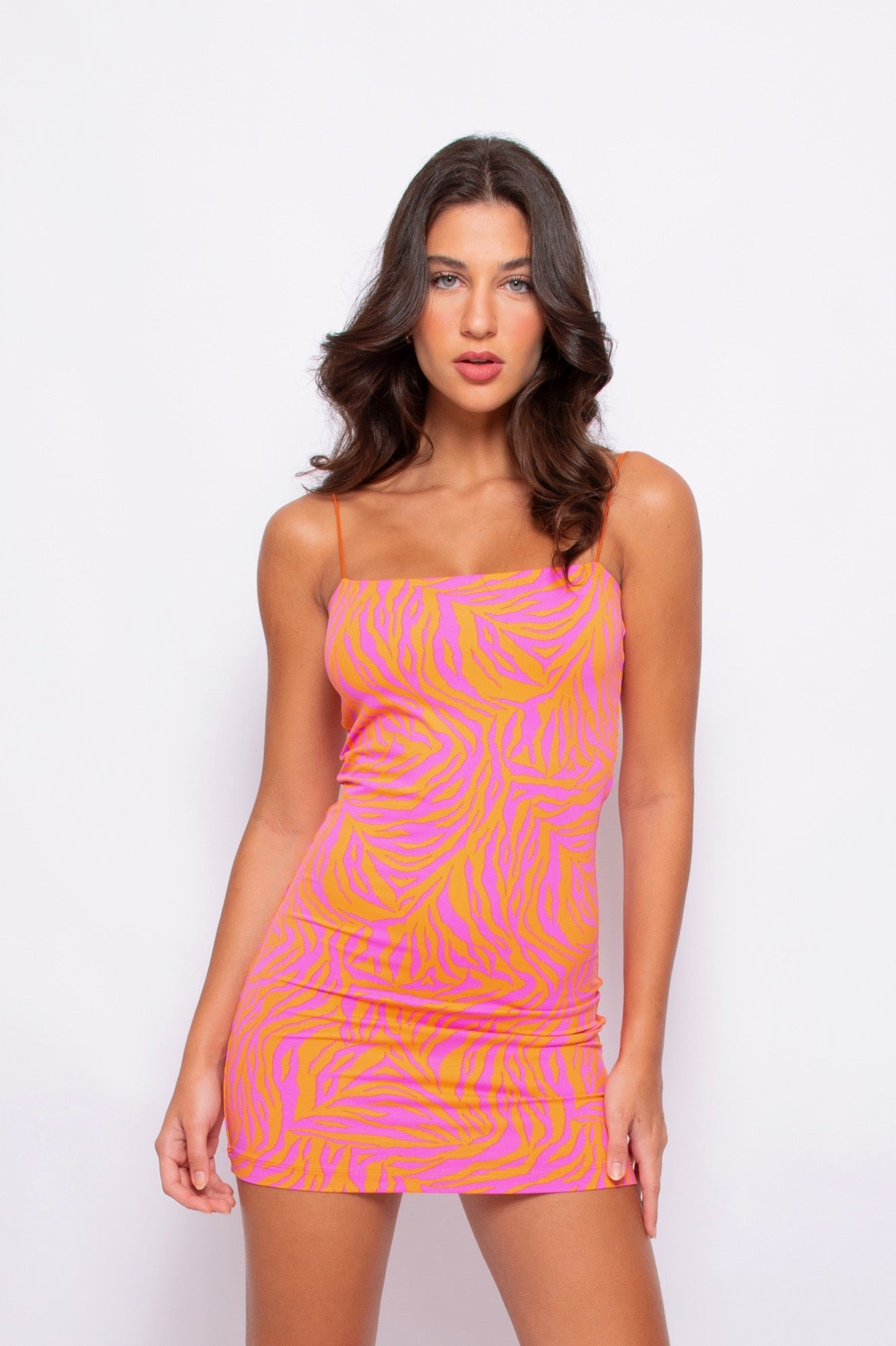 Vestido Tiffany Orange Zebra