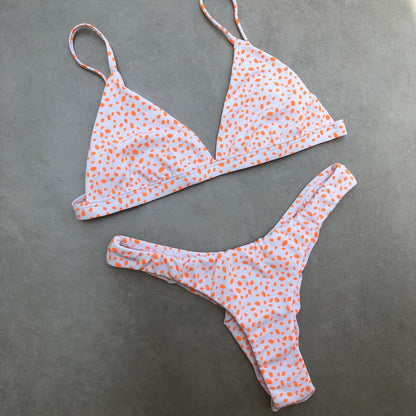 Frida White Bottom with Orange Polka Dot