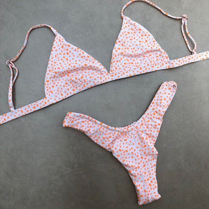 Frida White Bottom with Orange Polka Dot