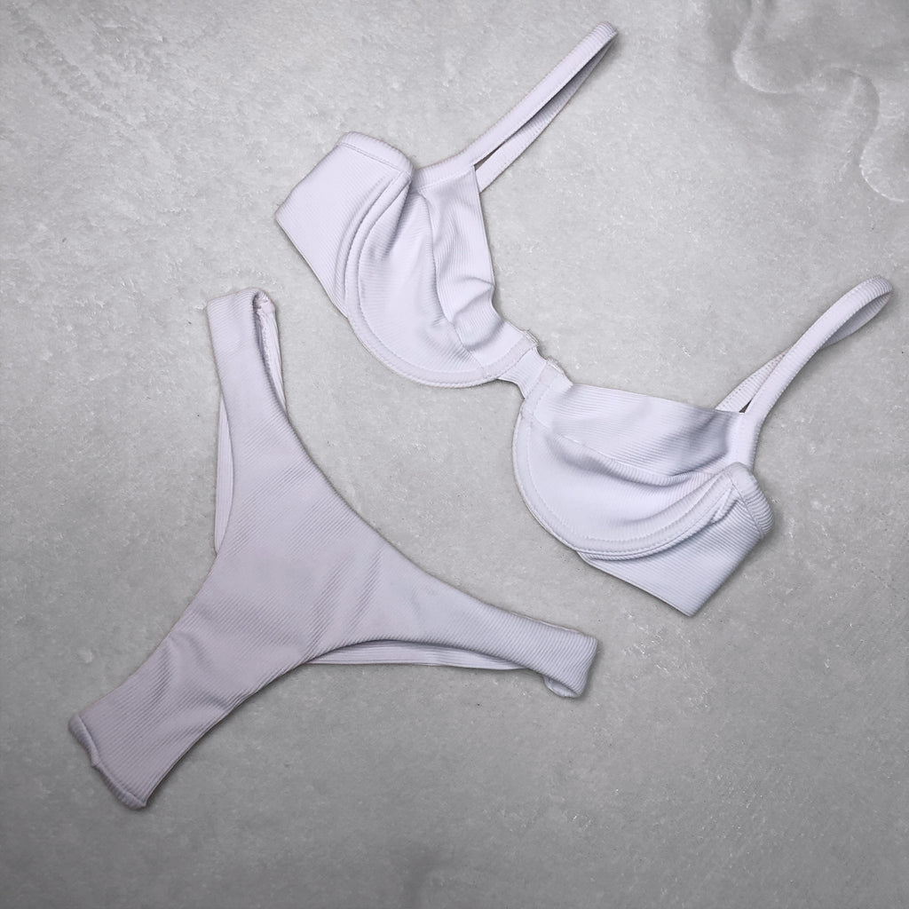 Frida White Bottom (ribbed)
