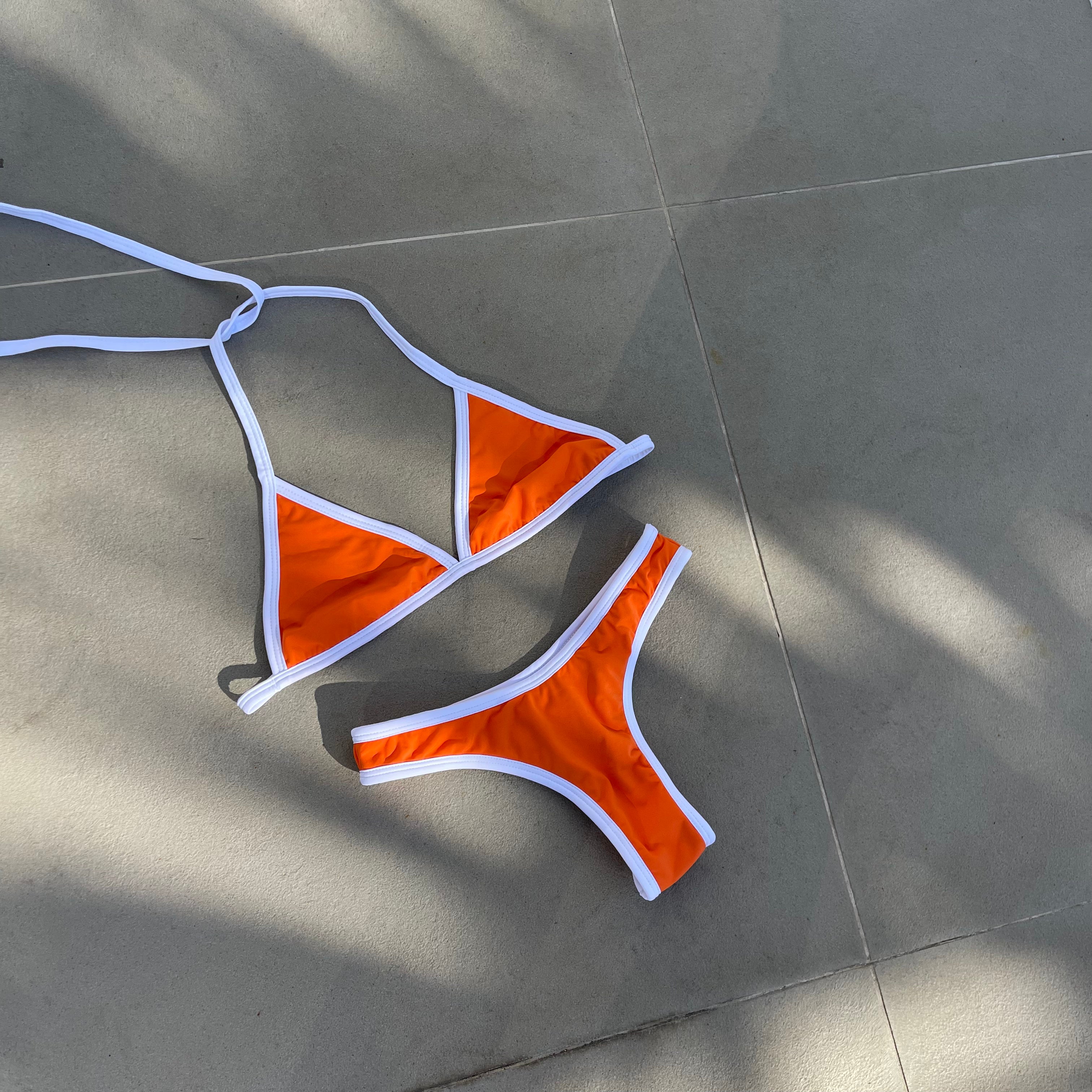 Bottom Lana Orange & White