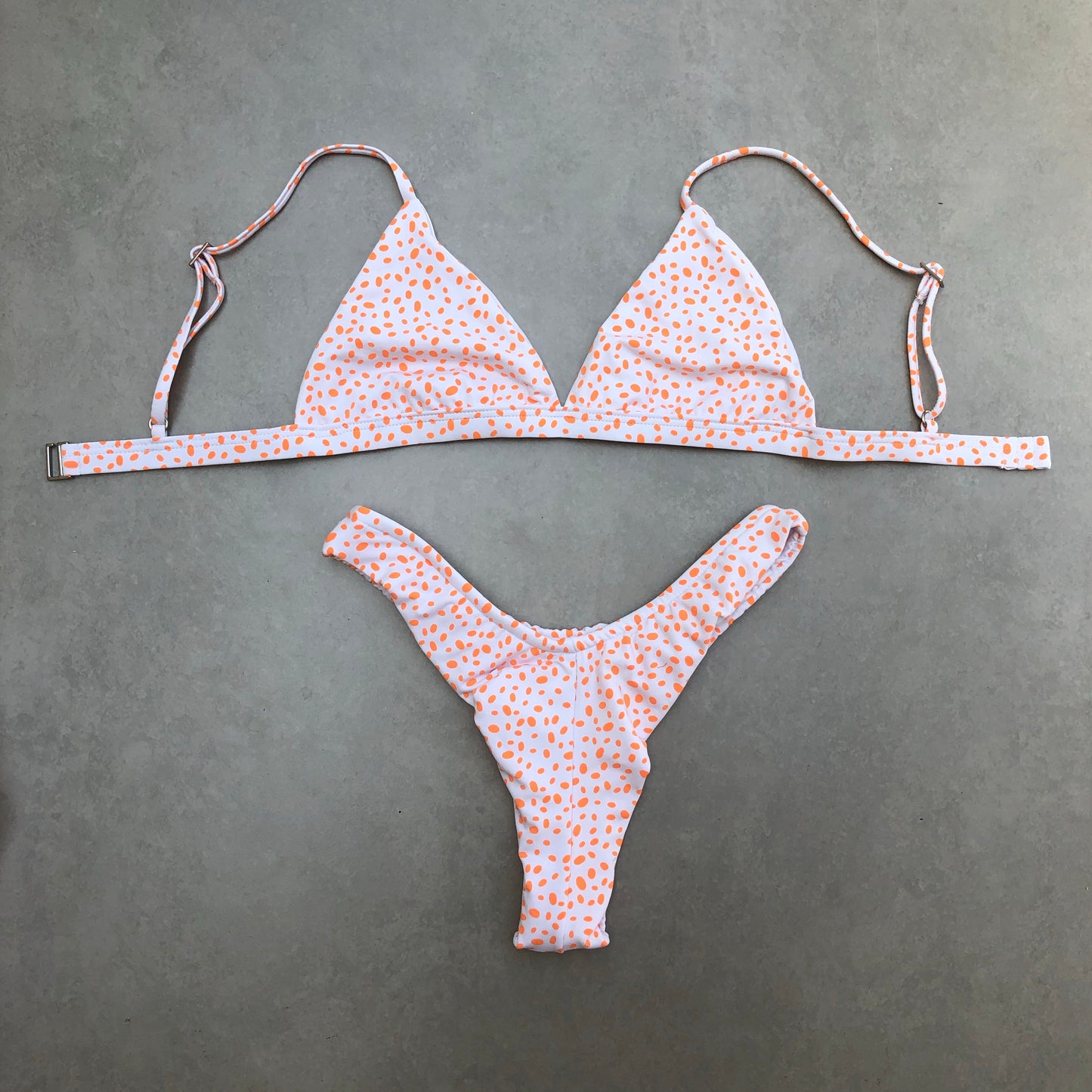 Frida White Bottom with Orange Polka Dot